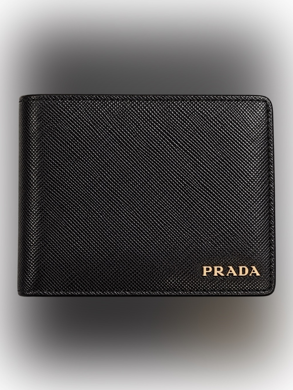 Prada Men's Black Saffiano Leather Bi-Fold Wallet Original Retail:$795